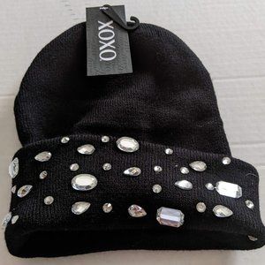 XOXO Hat with Clear Gemstones
